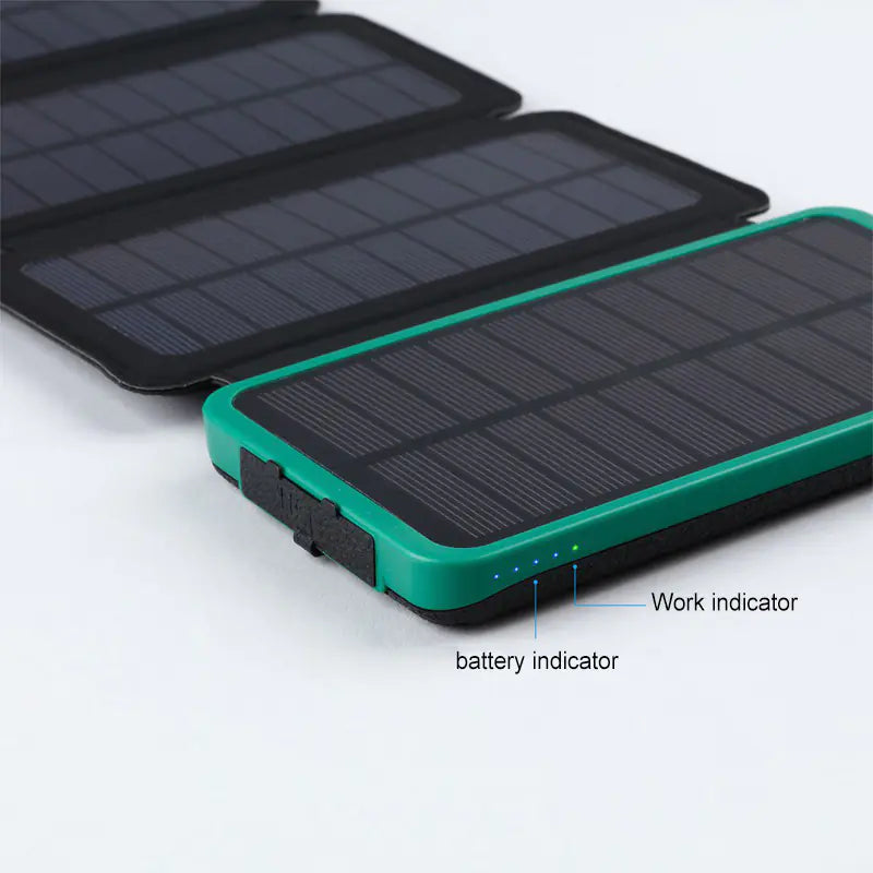 Banco de energía solar plegable de 4 paneles, 10000 mAh