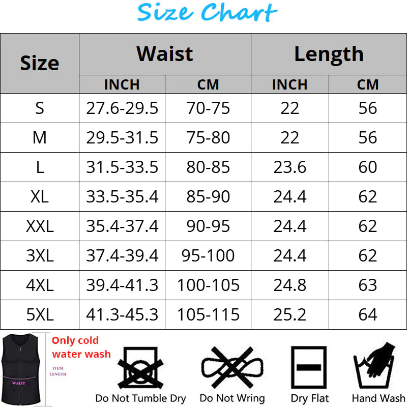 Chaleco de neopreno para adelgazar la cintura para hombre