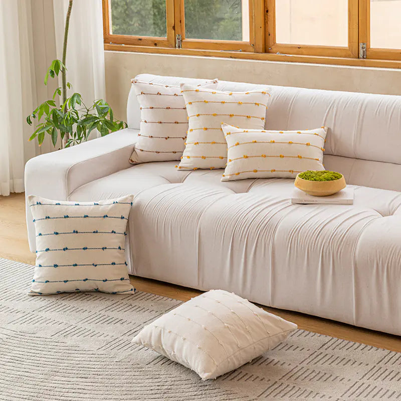 Fundas de almohada de algodón sencillas para sofá