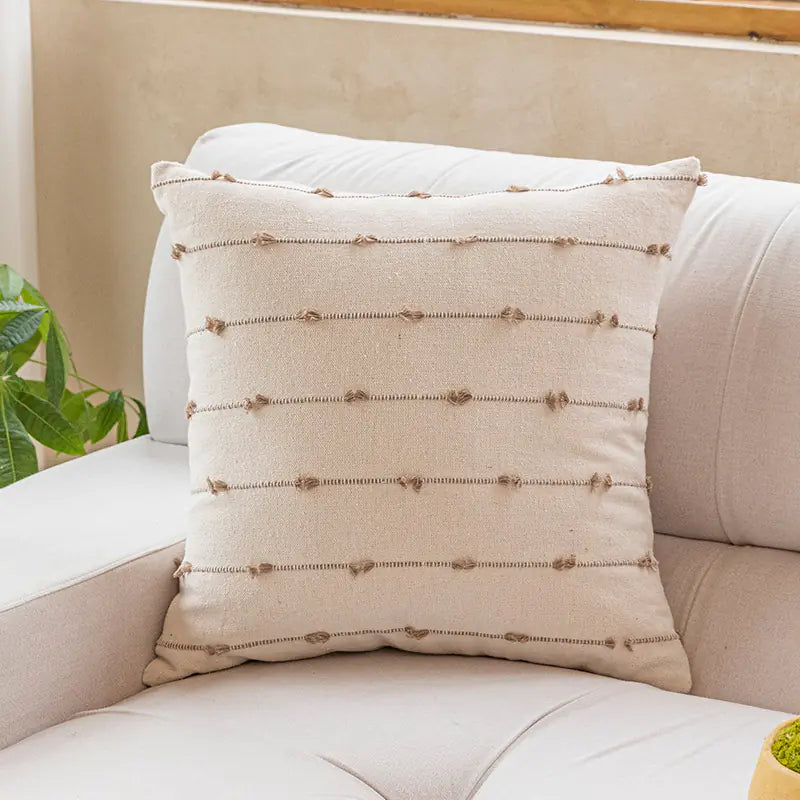 Fundas de almohada de algodón sencillas para sofá