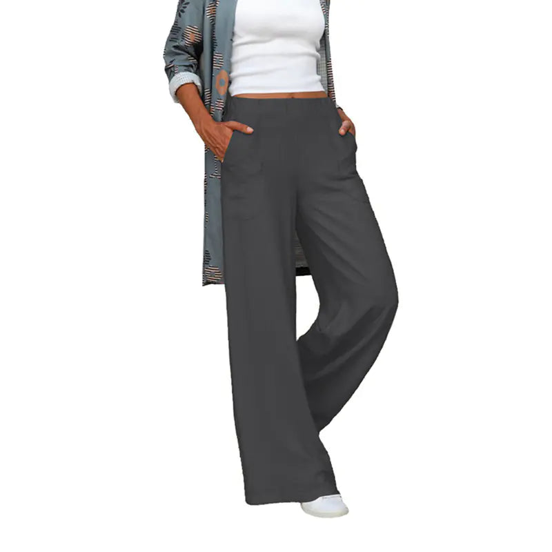 Pantalones casuales de mujer de talla grande de otoño e invierno