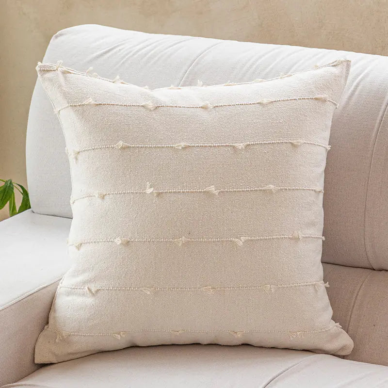 Fundas de almohada de algodón sencillas para sofá