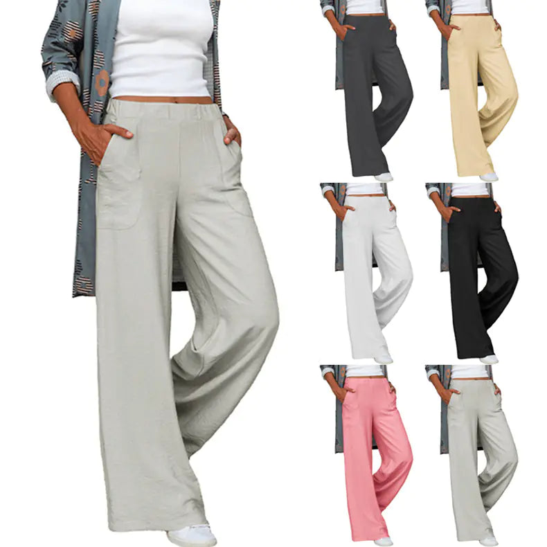 Pantalones casuales de mujer de talla grande de otoño e invierno
