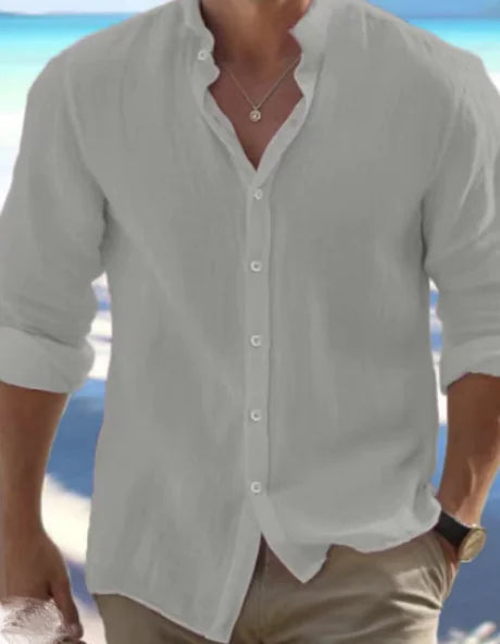 Camisa de lino para hombre de verano