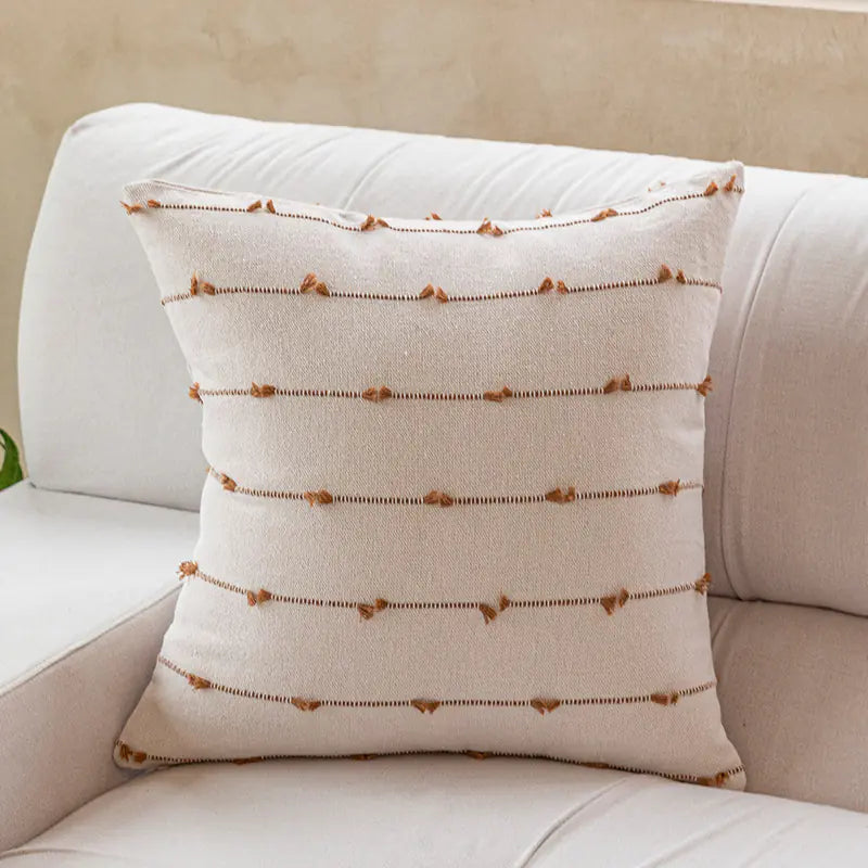 Fundas de almohada de algodón sencillas para sofá