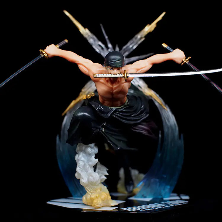 Figura de exhibición de One Piece Zoro estilo tres espadas