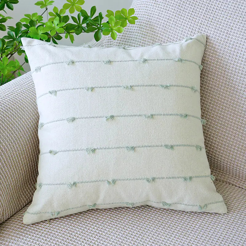 Fundas de almohada de algodón sencillas para sofá