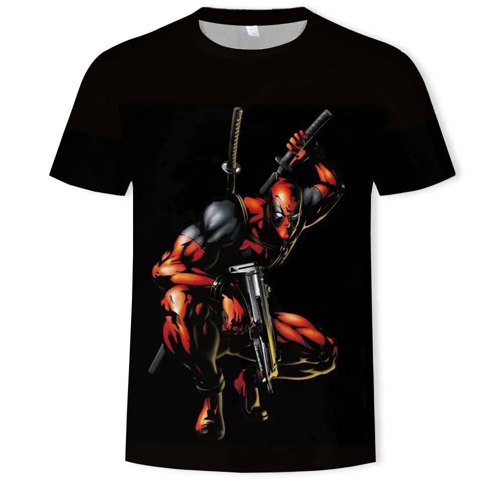 Camiseta estampada de moda urbana para hombre - Spandex elástico/poliéster