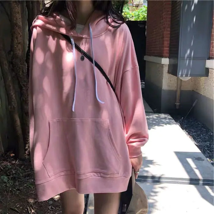 Chaqueta holgada con capucha para mujer - Suéter de manga larga