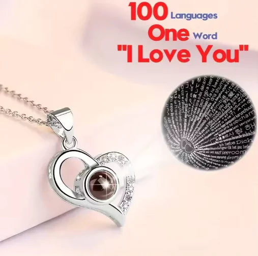 Juego de joyería de plata esterlina con forma de corazón