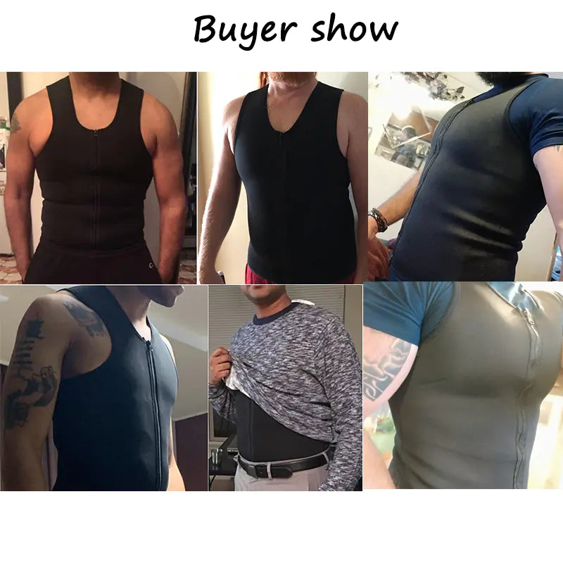 Chaleco de neopreno para adelgazar la cintura para hombre