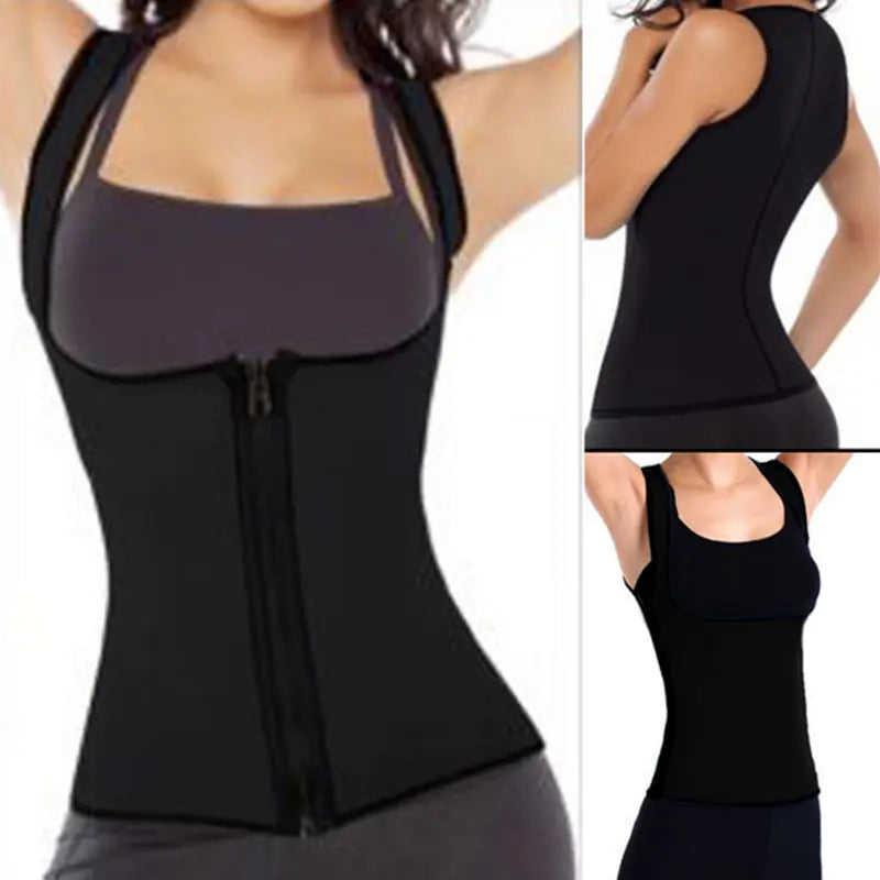 Chaleco reductor de cintura de neopreno para mujer