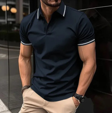 Camiseta Polo Casual de Hombre con Cuello