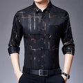 Camisa casual de moda para hombre en poliéster y elastano
