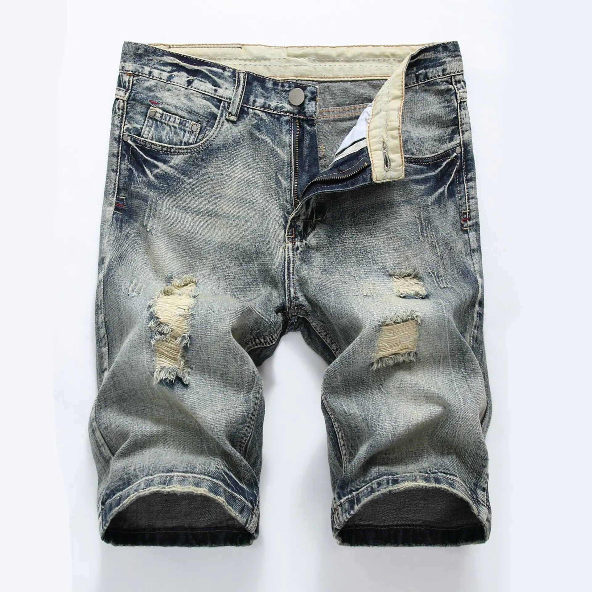 Pantalones cortos vaqueros de moda casual para hombre