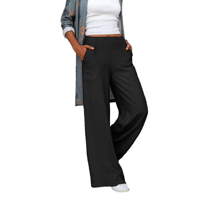 Pantalones casuales de mujer de talla grande de otoño e invierno