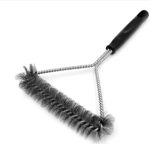 Cepillo de limpieza para parrilla de barbacoa de acero inoxidable de 12 pulgadas