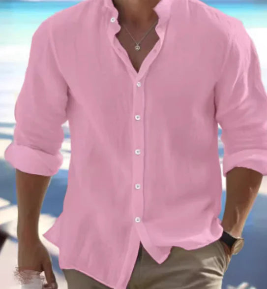 Camisa de lino para hombre de verano