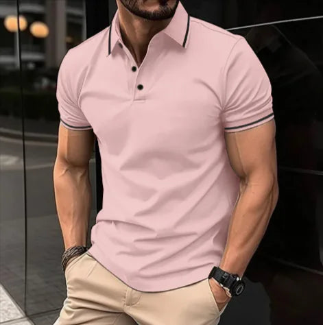 Camiseta Polo Casual de Hombre con Cuello