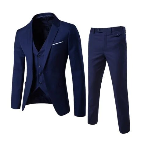 Conjunto de Traje de Boda para Hombre Ajustado de Color Sólido - Vant