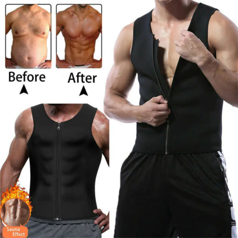 Chaleco de neopreno para adelgazar la cintura para hombre