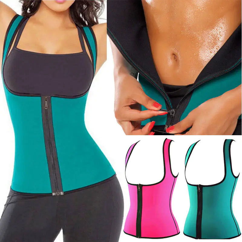 Chaleco reductor de cintura de neopreno para mujer