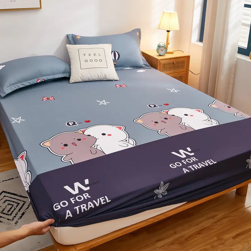 Funda de colchón con banda elástica de oso de dibujos animados - Vant