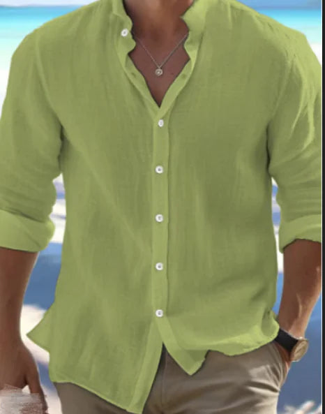 Camisa de lino para hombre de verano