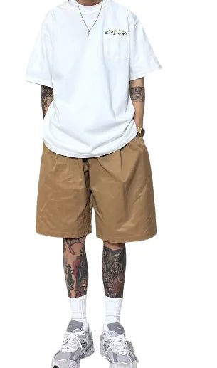 Pantalones anchos, holgados y recortados con cintura elástica - Vant