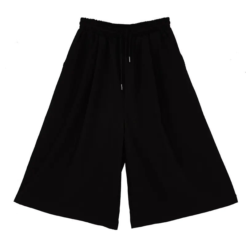 Pantalones anchos, holgados y recortados con cintura elástica - Vant