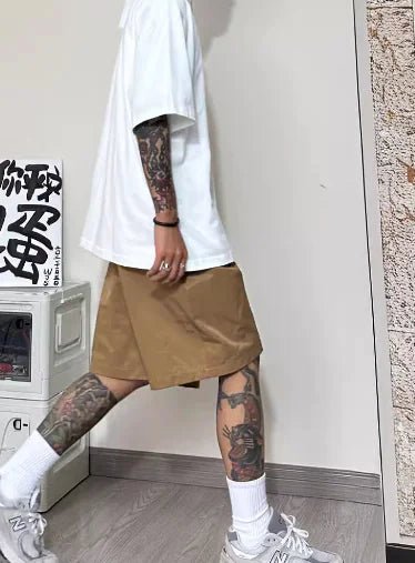 Pantalones anchos, holgados y recortados con cintura elástica - Vant
