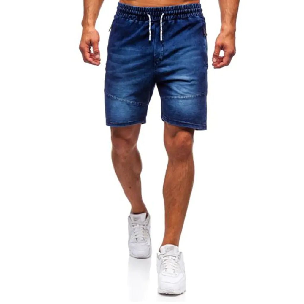 Pantalones cortos vaqueros casuales para hombre con cintura elástica - Vant