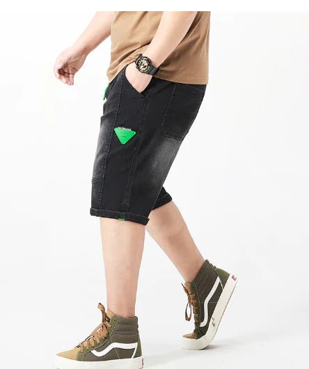 Pantalones cortos vaqueros casuales para hombre con cintura elástica - Vant