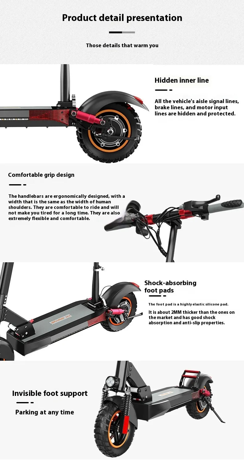 Patinete eléctrico con doble amortiguador - Vant