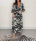 Vestido casual estampado para mujer otoño/invierno