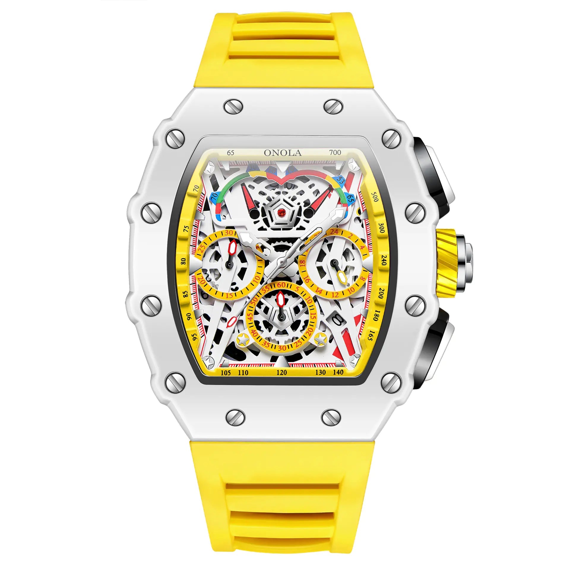 Reloj para hombre ONOLA estilizado, resistente al agua, de cuarzo, con correa de silicona - Vant