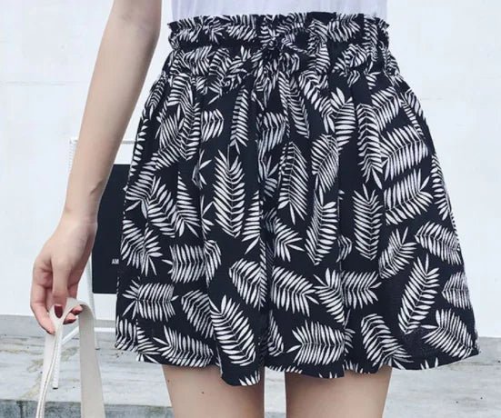 Shorts anchos con estampado floral y cintura elástica - Vant