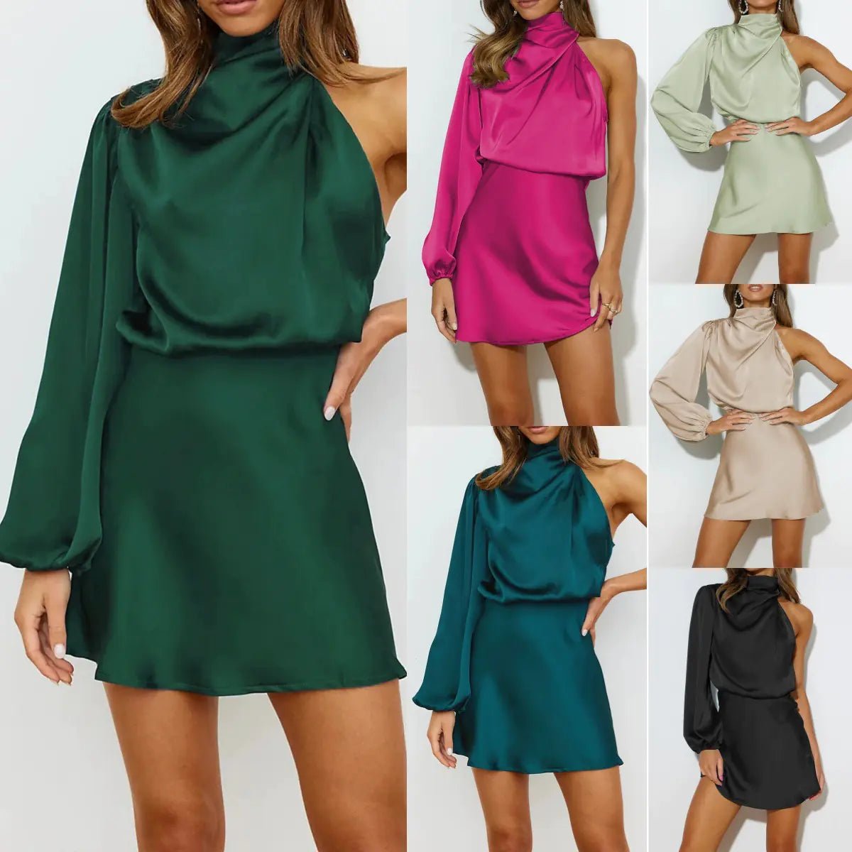 Vestido de noche femenino de primavera con diseño asimétrico - Vant