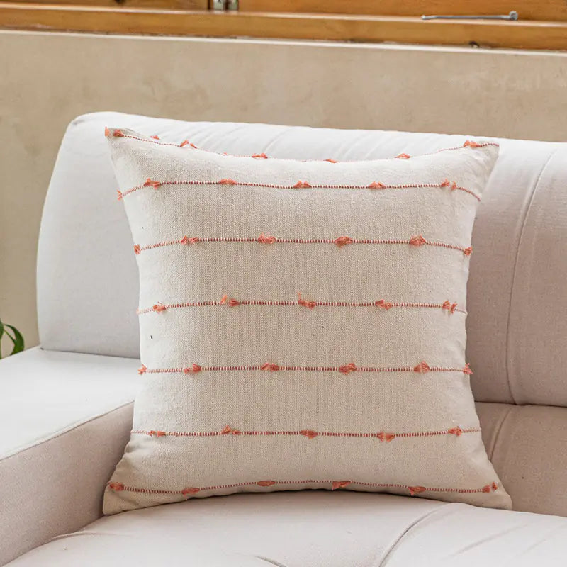 Fundas de almohada de algodón sencillas para sofá