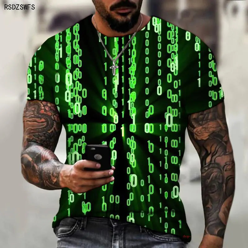 Camiseta de poliéster para hombre de la calle Harajuku Fashion